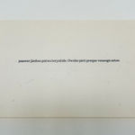 Robert Barry, Index cards (NonSense)