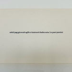 Robert Barry, Index cards (NonSense)