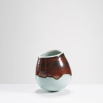 Chris Keenan, C52 & C53. Pair of Celadon and Tenmoku Bottles