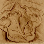 Otto DIX, Erdformation, Bisterzeichnung (traduction : Formation de terre, dessin bistre), 1915 circa