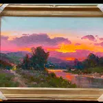 Ovanes Berberian , Sunset by The Pond , 2024