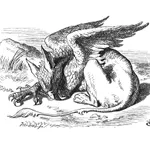 John Tenniel, At this the whole pack rose up into the air, and came flying down upon her...