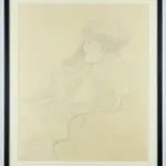 Gustav Klimt, Two Studies for a Female Semi-Nude in Recumbent Position, Toward the Left, 1964