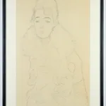 Gustav Klimt, Two Studies for a Female Semi-Nude in Recumbent Position, Toward the Left, 1964