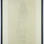 Gustav Klimt, Two Studies for a Female Semi-Nude in Recumbent Position, Toward the Left, 1964