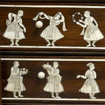 Fine silk embroidered cotton dress length, India, Gujarat, for export to Europe, c. 1760