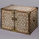 Fine silk embroidered cotton dress length, India, Gujarat, for export to Europe, c. 1760