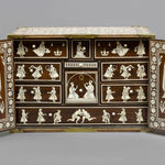 Fine silk embroidered cotton dress length, India, Gujarat, for export to Europe, c. 1760