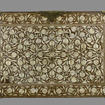 Fine silk embroidered cotton dress length, India, Gujarat, for export to Europe, c. 1760