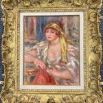 Pierre-Auguste Renoir (1841-1919), Andrée in yellow turban and blue skirt, 1917