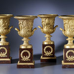 Pierre-Philippe Thomire (attributed to), A pair of Louis XVI oil lamps featuring the figures of L’Étude and La Philosophie, attributed...