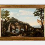 painting depicting a river landscape