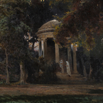 Painting of Villa Borghese in Rome
