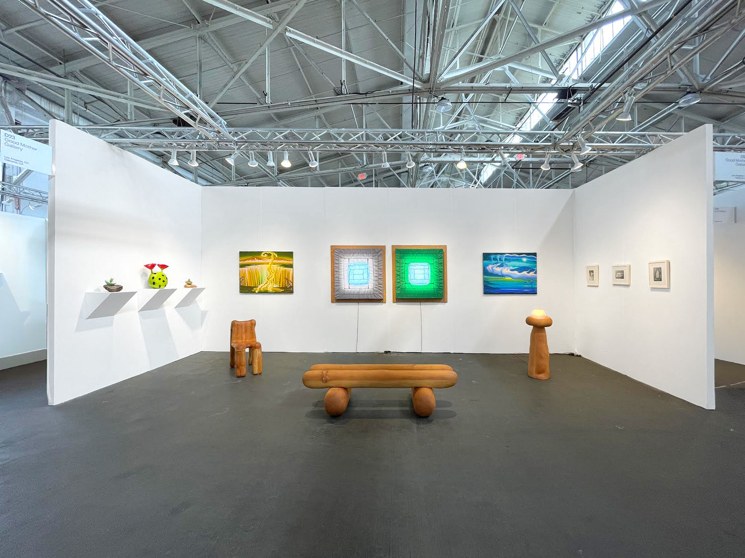 photo of the gallery with artwork on the walls