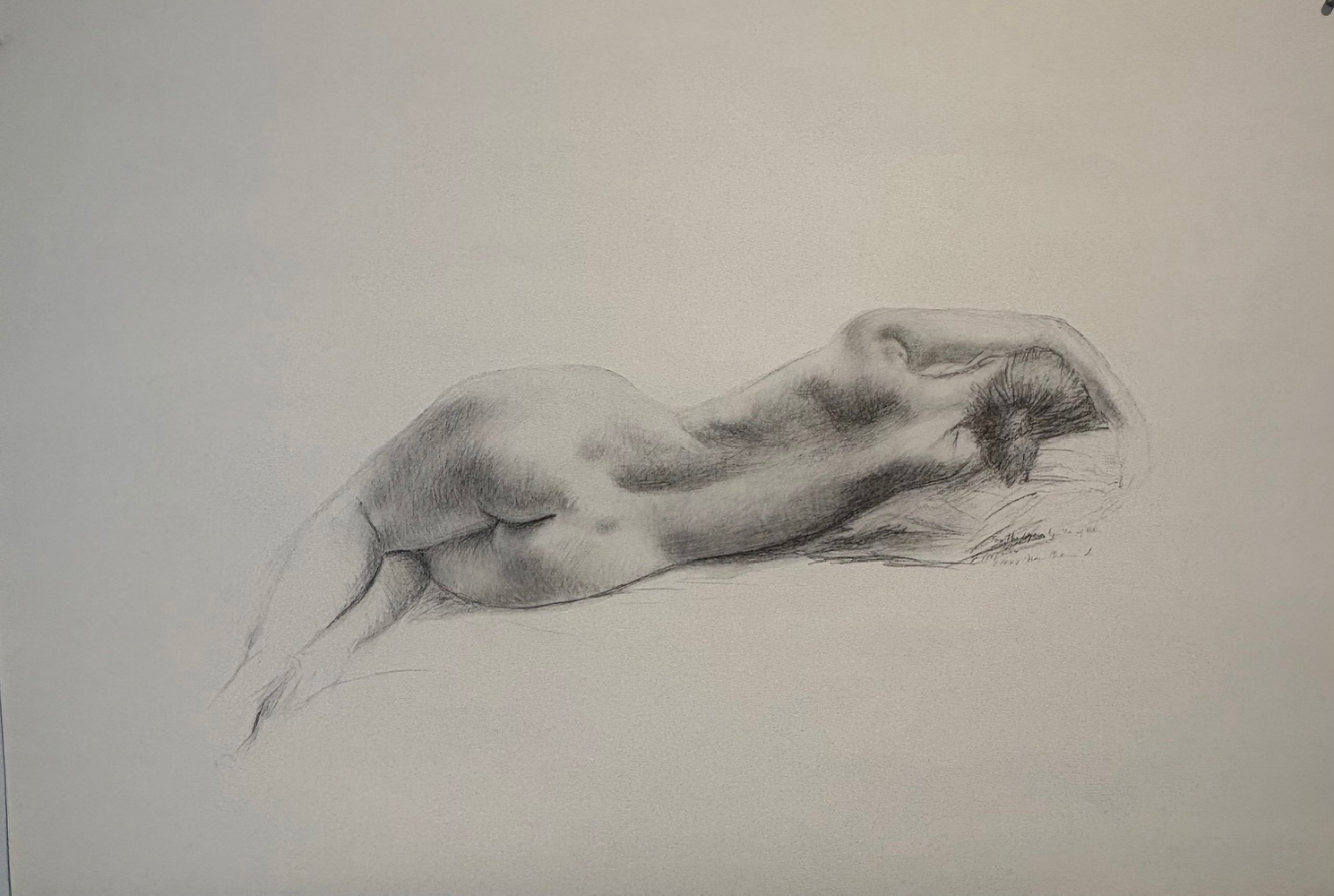 Enrique Alf&eacute;rez Reclining Nude, 1988