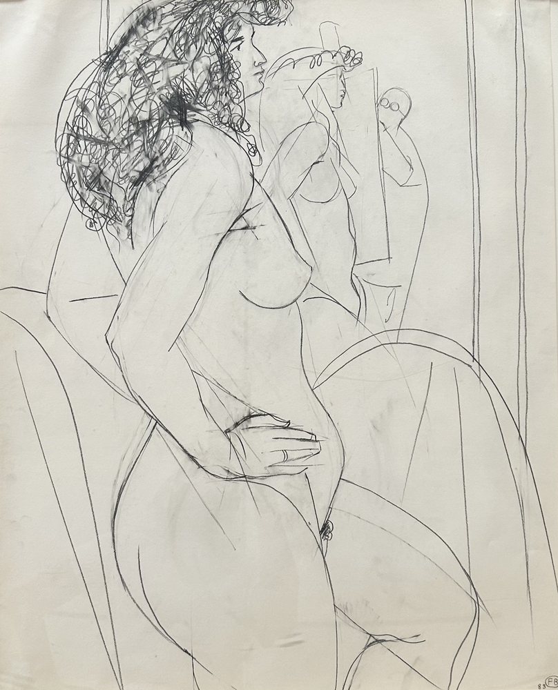 Fritz Bultman, Kitty Standing in Front of Mirror,&nbsp;1983