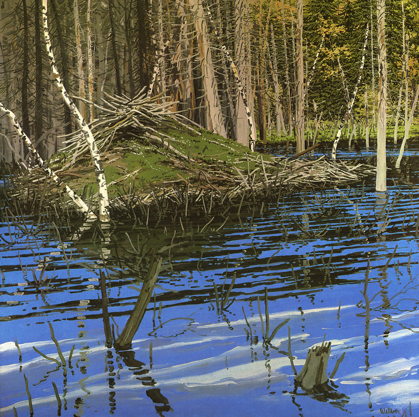 Beaver House, 1974, oil on canvas, 96 x 96 inches
