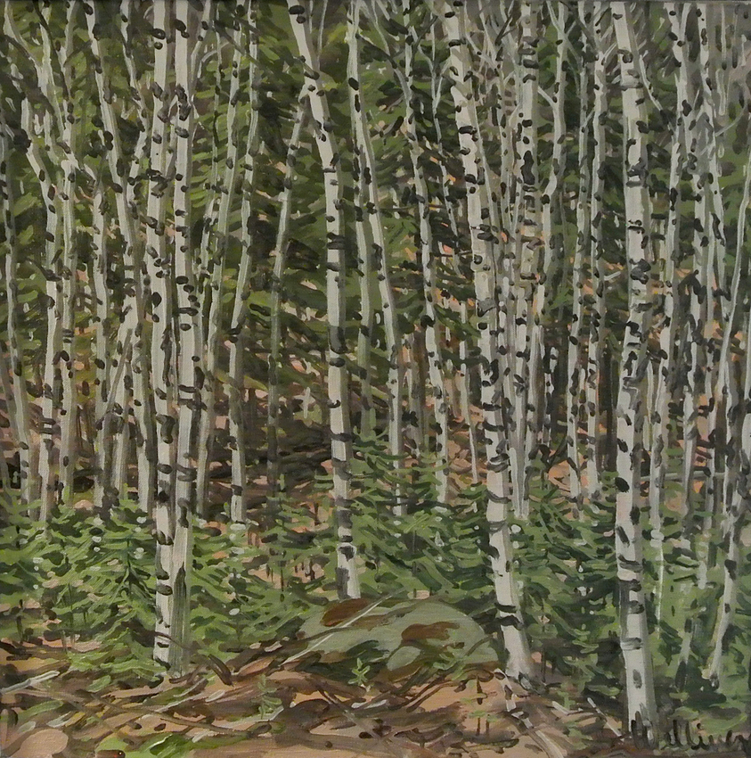 Study for Dense Forest, 1979, oil on canvas, 18 x 18 inches