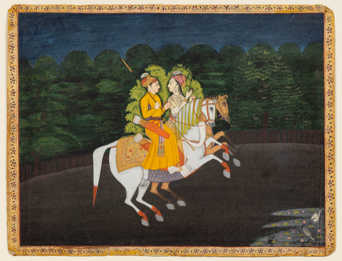 BAZ BAHADUR AND RUPMATI RIDING AT NIGHT