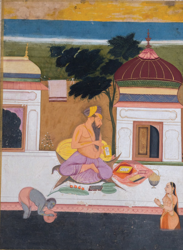 A MAHARISHI ON A TERRACE