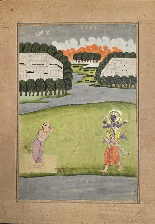 VISHNU AND GARUDA APPROACH AN ASCETIC