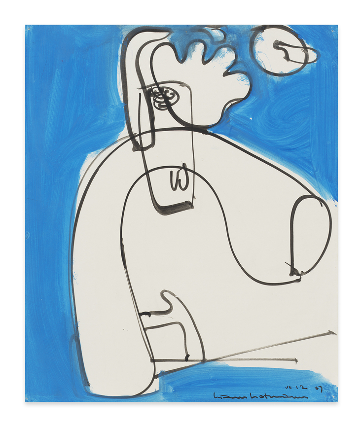 Untitled, 1947, Gouache on paper, 17 x 14 inches, 43.2 x 35.6 cm, AMY#15079