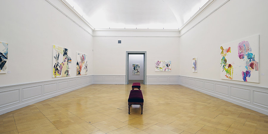 Installation view of Pia Fries: vier winde, Lindenau-Museum Altenburg, 2018.