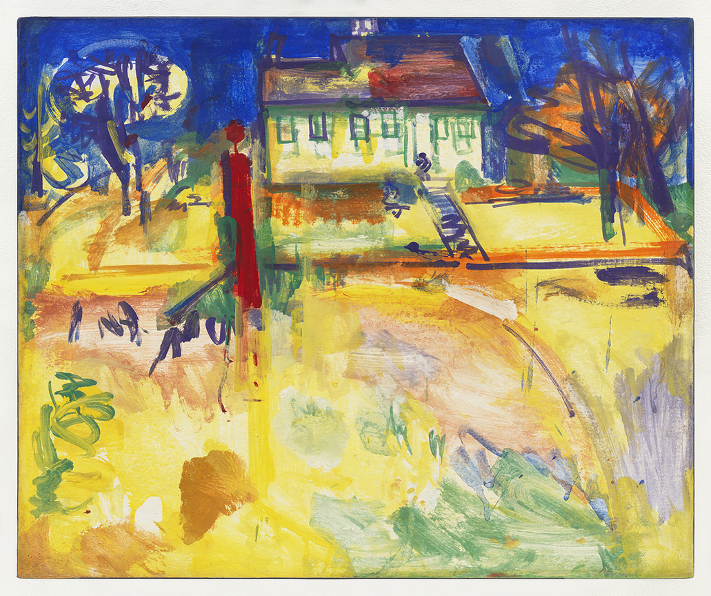 Suburban, 1936, Casein on panel, 20 x 24 inches, 50.8 x 61 cm, AMY#4101