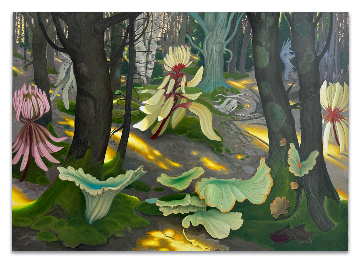 Northern Woods, 2025, Enamel on canvas,