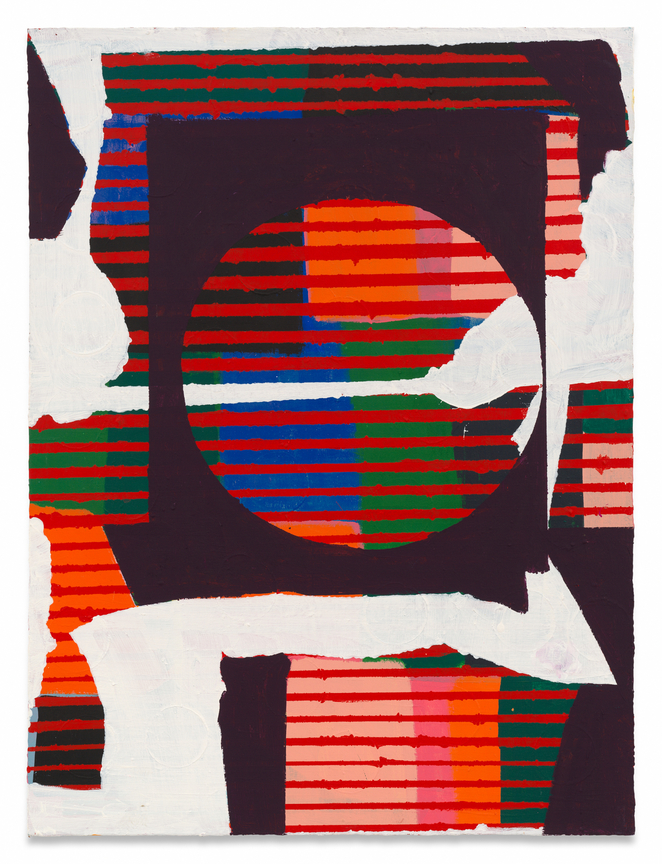 Outside Looking In, 2025, Acrylic and marble dust on canvas,