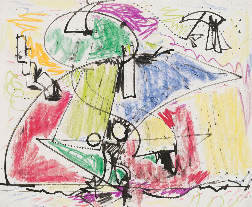 Untitled, 1941, Ink and crayon on paper, 14 x 17 inches, 35.6 x 43.2 cm, A/Y#19223