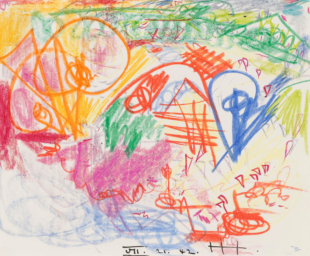 Untitled, 1942, Crayon on paper, 14 x 17 inches, 35.6 x 43.2 cm, A/Y#2238