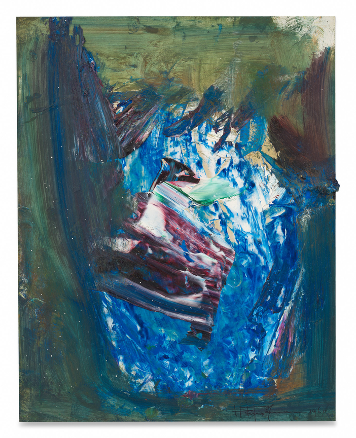 Stormy Blue, 1960, Oil on board,