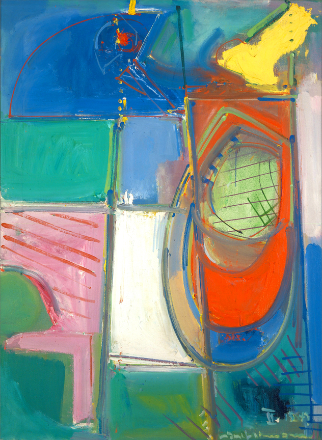 Muted Abstraction, 1947, Oil on canvas, 41 x 30 inches, 104.1 x 76.2 cm, AMY#4162