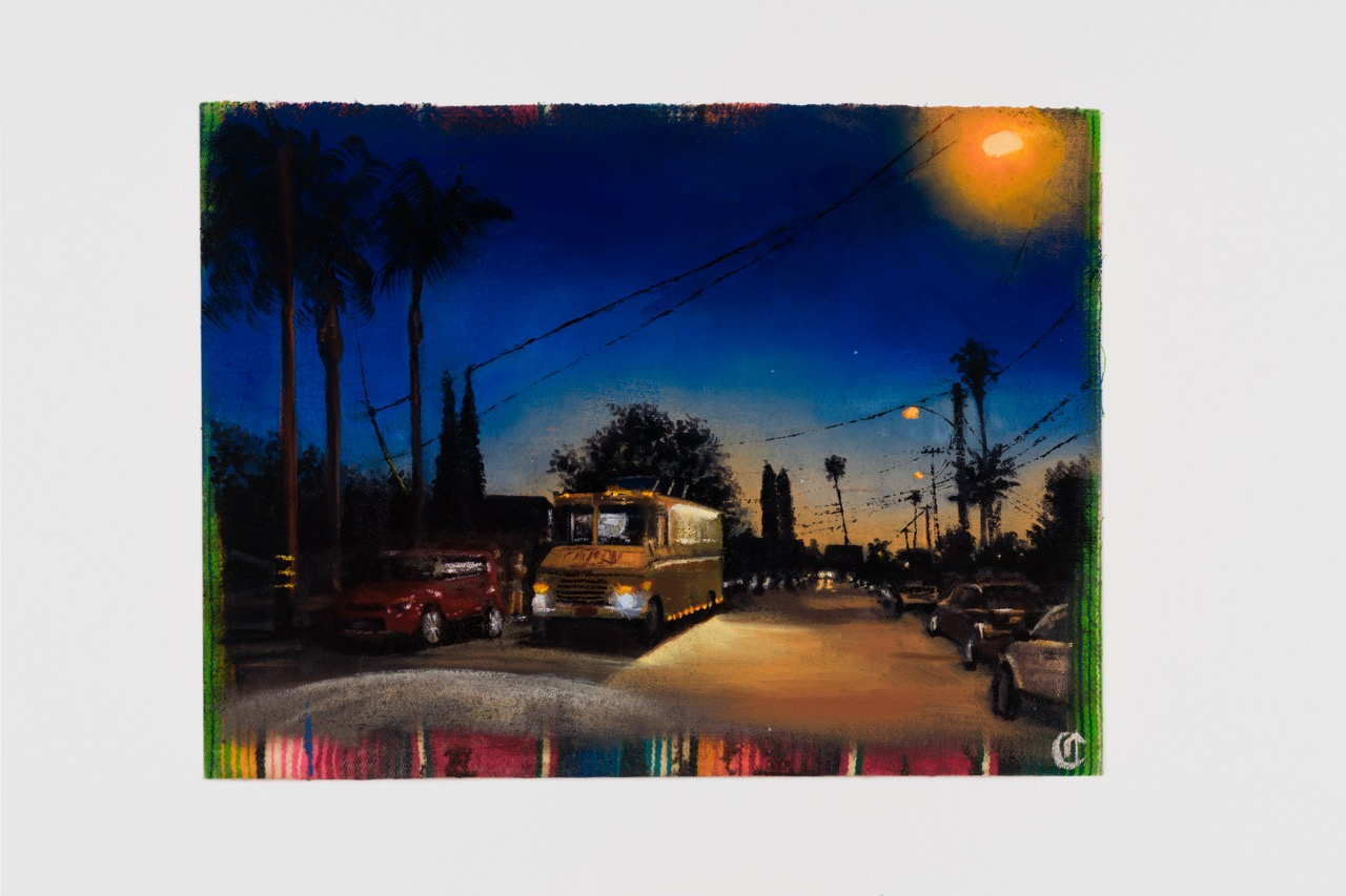 Danie Cansino,&nbsp;Paletero, Oil on serape, plywood 18 x 24 inches, 2022, courtesy of the artist and Charlie James Gallery.