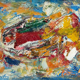 Norman Carton Prelude #1104, circa 1960s Oil on canvas, 11 x 15 in. (27.9 x 38.1 cm)