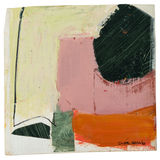 Chloë Lamb Sitting Snug, 2024 Oil and collage on wood, 7 x 7 1/4 in. (17.8 x 18.4 cm)