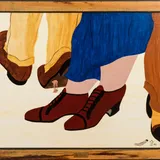 Frank Diaz Escalet NYC 1920’s, 1989 Acrylic on Masonite, 30 x 48 in. (76.2 x 121.9 cm)