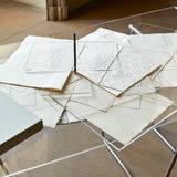 An image containing an installation view of an exhibition by Giulio Paolini