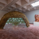 Installation view of Tavares Strachan: There Is Light Somewhere. Intergalactic Palace, 2024, and Ruin of a Giant (King Tubby), 2024. Photo: Mark Blower. Courtesy the artist and the Hayward Gallery.