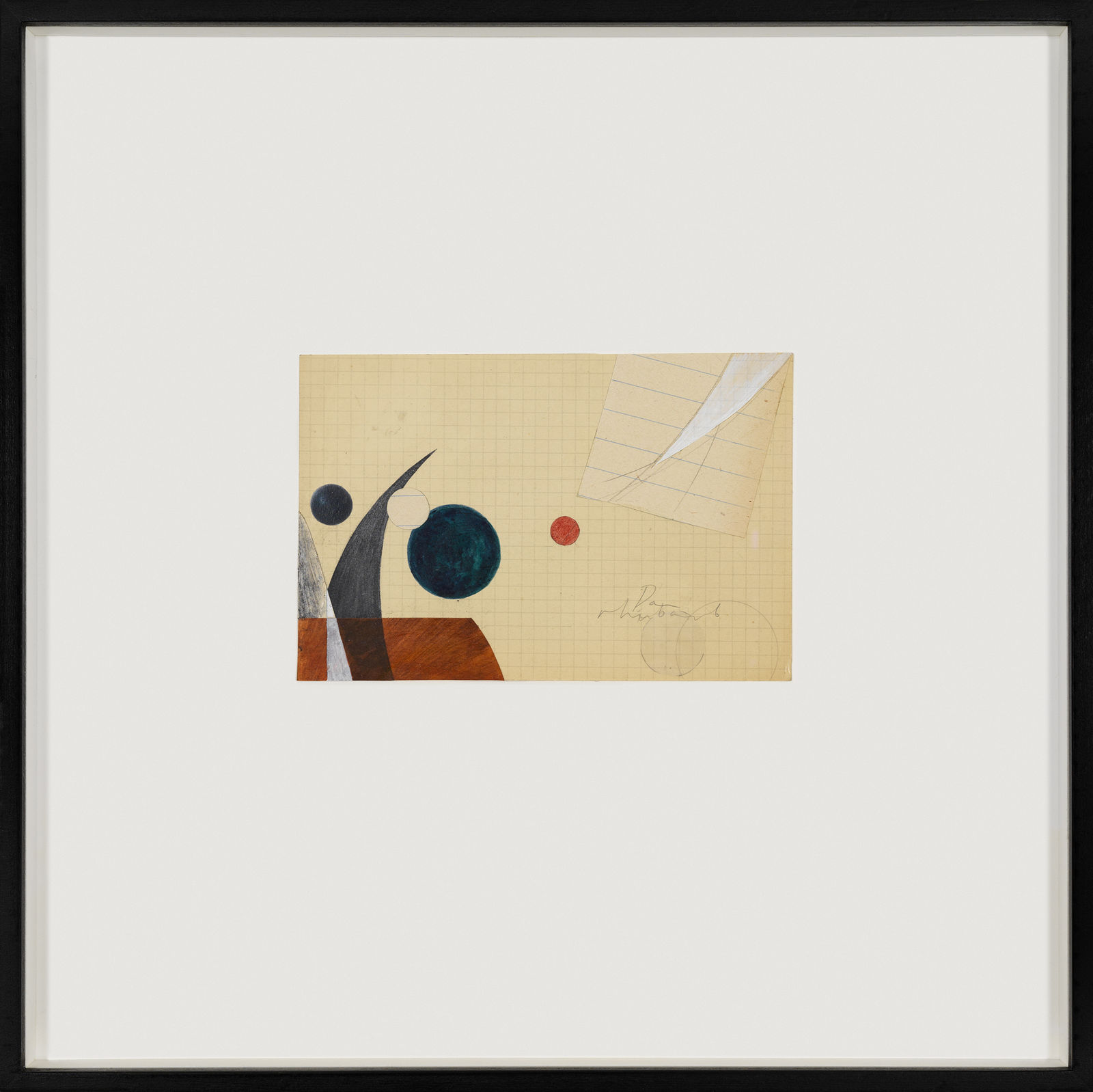 Tacita Dean Pan (rhubarb), 2021 Collage on vintage index card Paper: 4 x 6 in. (10.2 x 15.2 cm) Frame:...