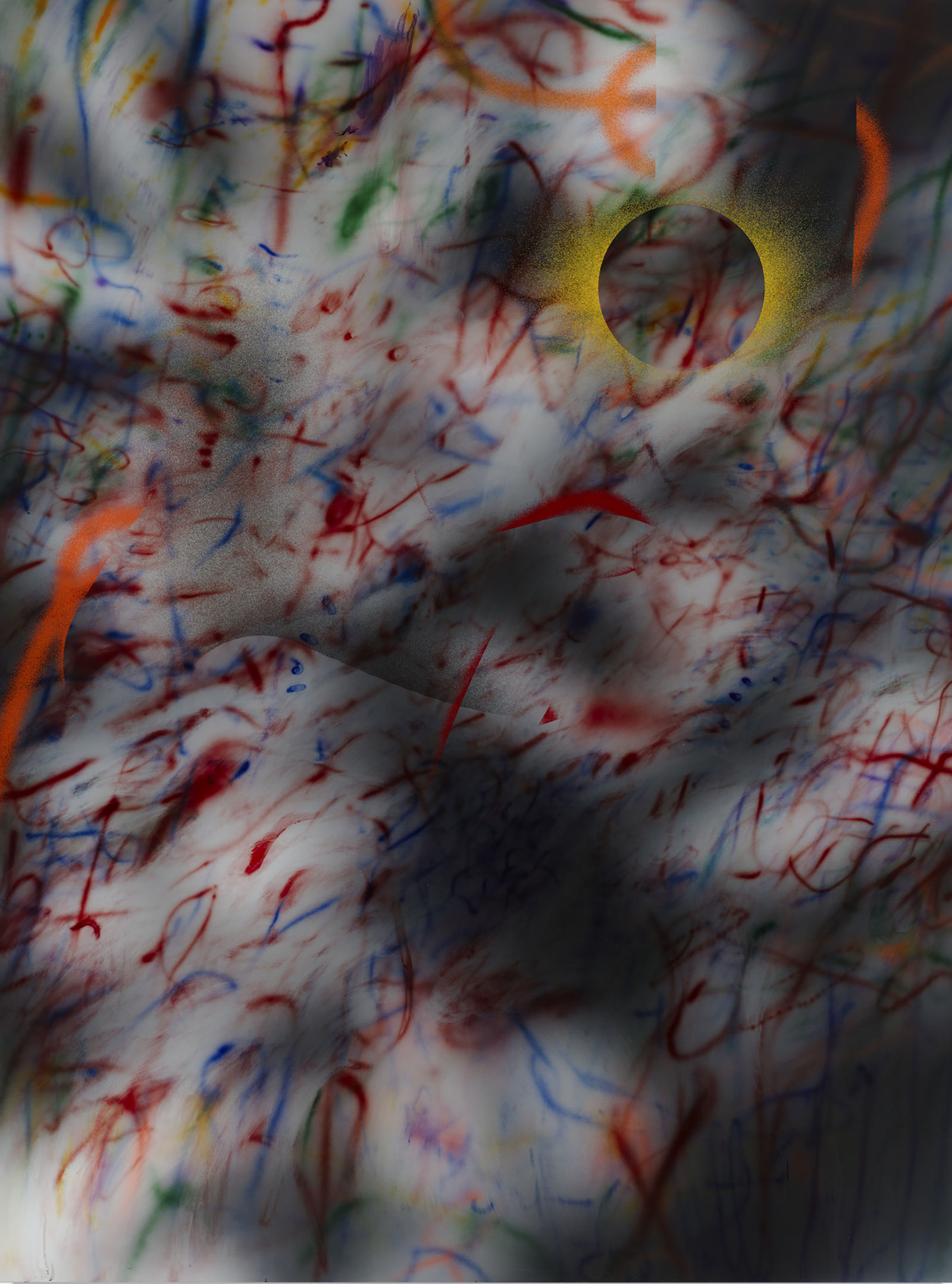 Julie Mehretu about the space of half an hour (R. 8:1) 7, 2019-2020 Ink and acrylic on canvas 96 x...