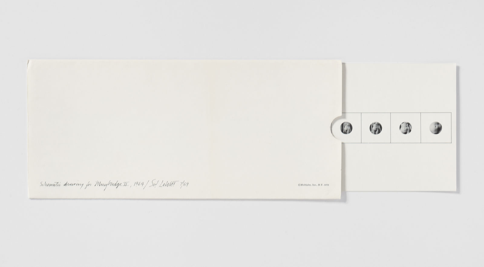 Sol LeWitt Schematic Drawing for Muybridge II, 1964/1970 Offset lithograph on paper, folded, in slipcase 5 1/8 x 12 5/8...