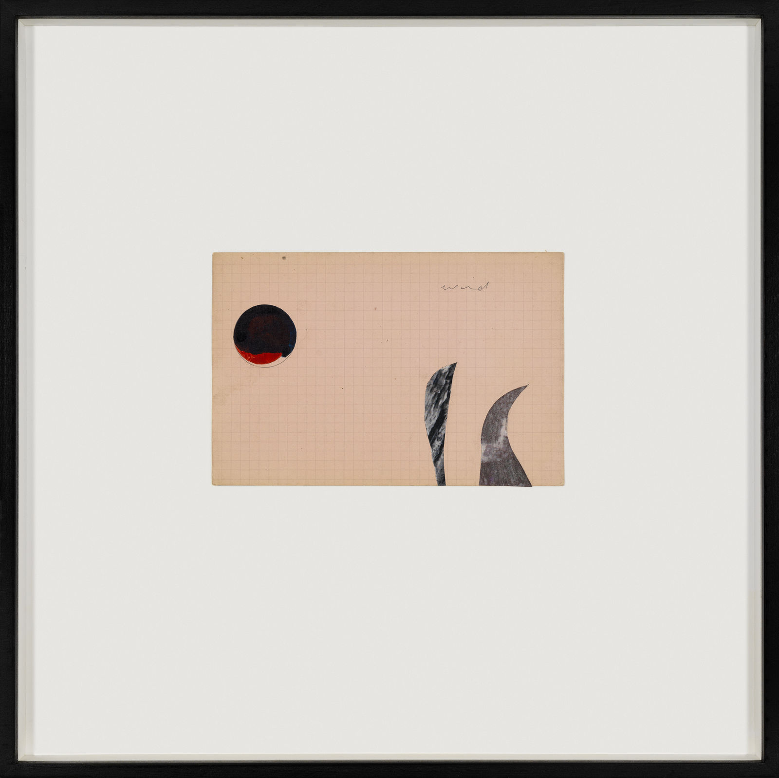 Tacita Dean Pan (wind), 2021 Collage on vintage index card Paper: 4 x 6 in. (10.2 x 15.2 cm) Frame:...