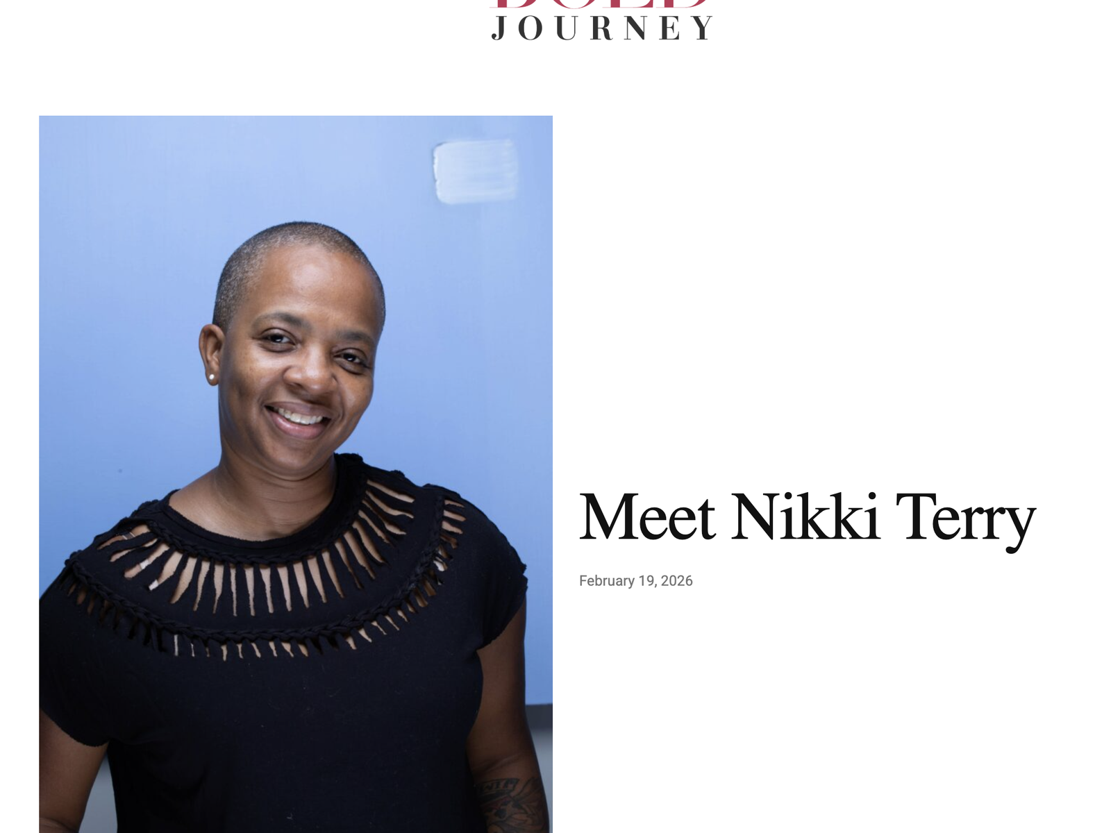 Nikki Terry featured in Bold Journey