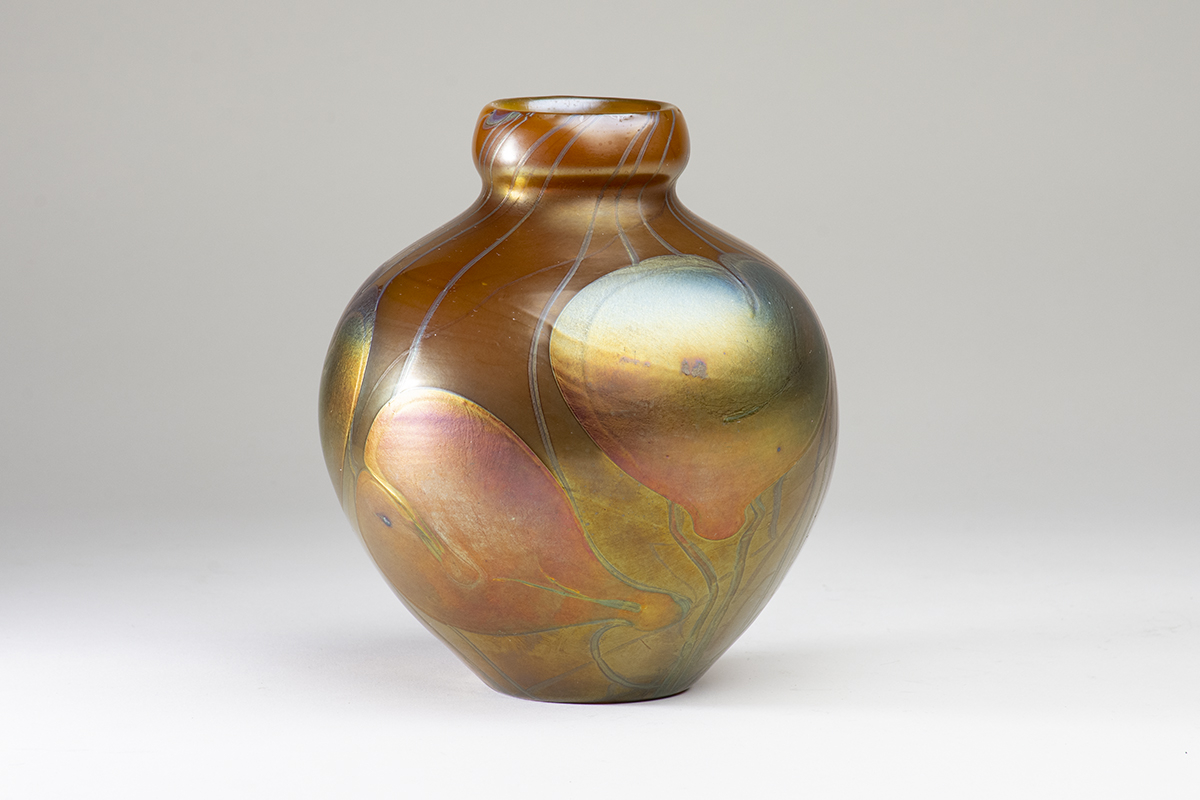 Early Decorated Favrile Glass Vase