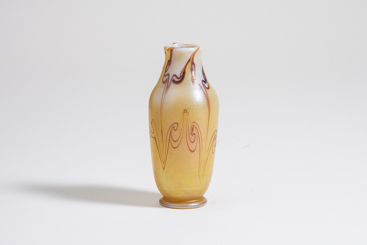 Early Decorated Favrile Glass Cabinet Vase