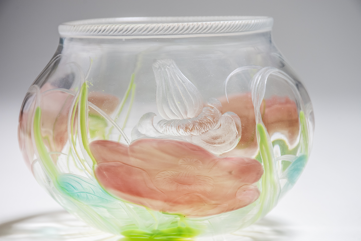 Early Favrile Glass Vase with Intaglio Decoration