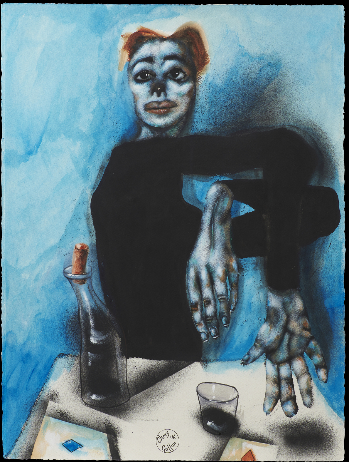 Chris Gollon, Study on Paper (II) for Gimme Some Wine