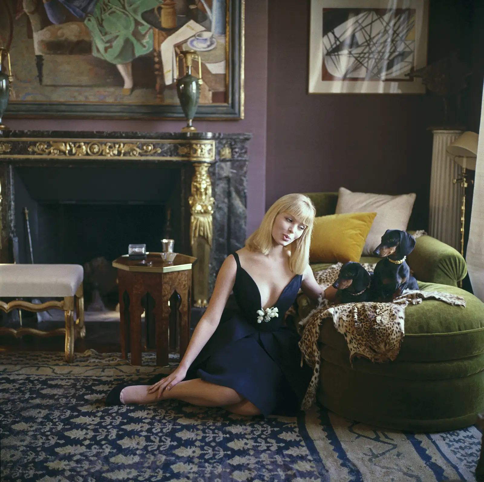 Mark Shaw, Designers' Homes Nico with Dachshunds, 1960